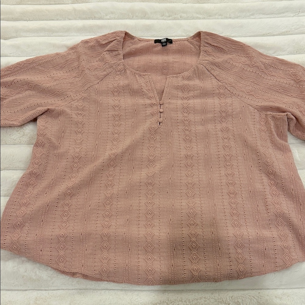 Frye Pink Textured Women's Top - Size XXL
